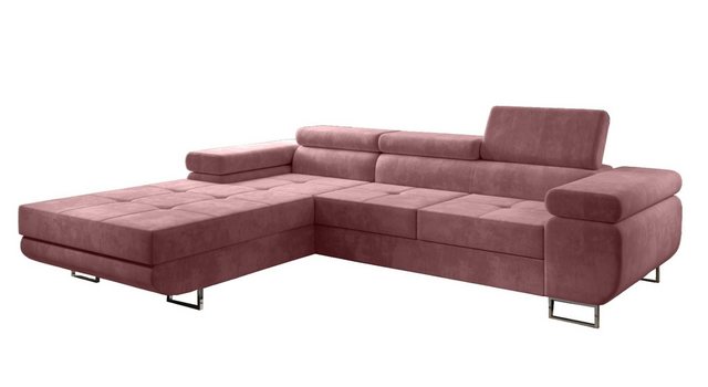 Furnix Ecksofa ZANTE Sofa mit Schlaffunktion Ottomane und verstellbaren Kop günstig online kaufen