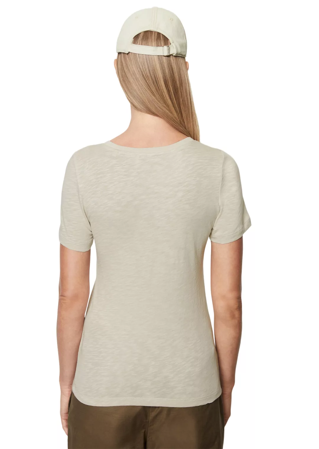 Marc O'Polo V-Shirt in strukturiertem Material günstig online kaufen