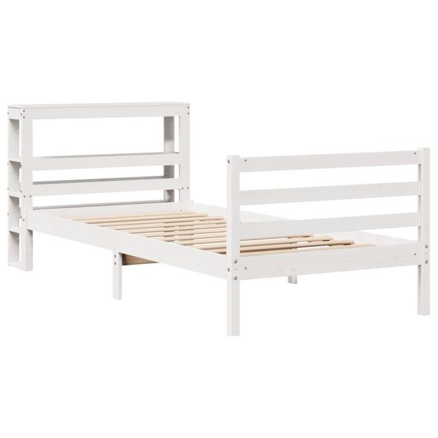 vidaXL Bett Massivholzbett ohne Matratze Weiß 90x190 cm Kiefernholz günstig online kaufen