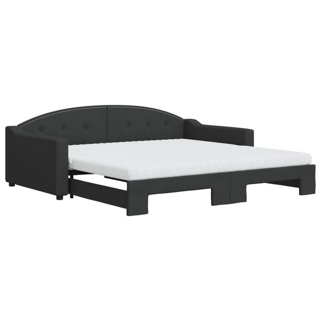 vidaXL Gästebett Gästebett Tagesbett Ausziehbar mit Matratzen Schwarz 100x2 günstig online kaufen