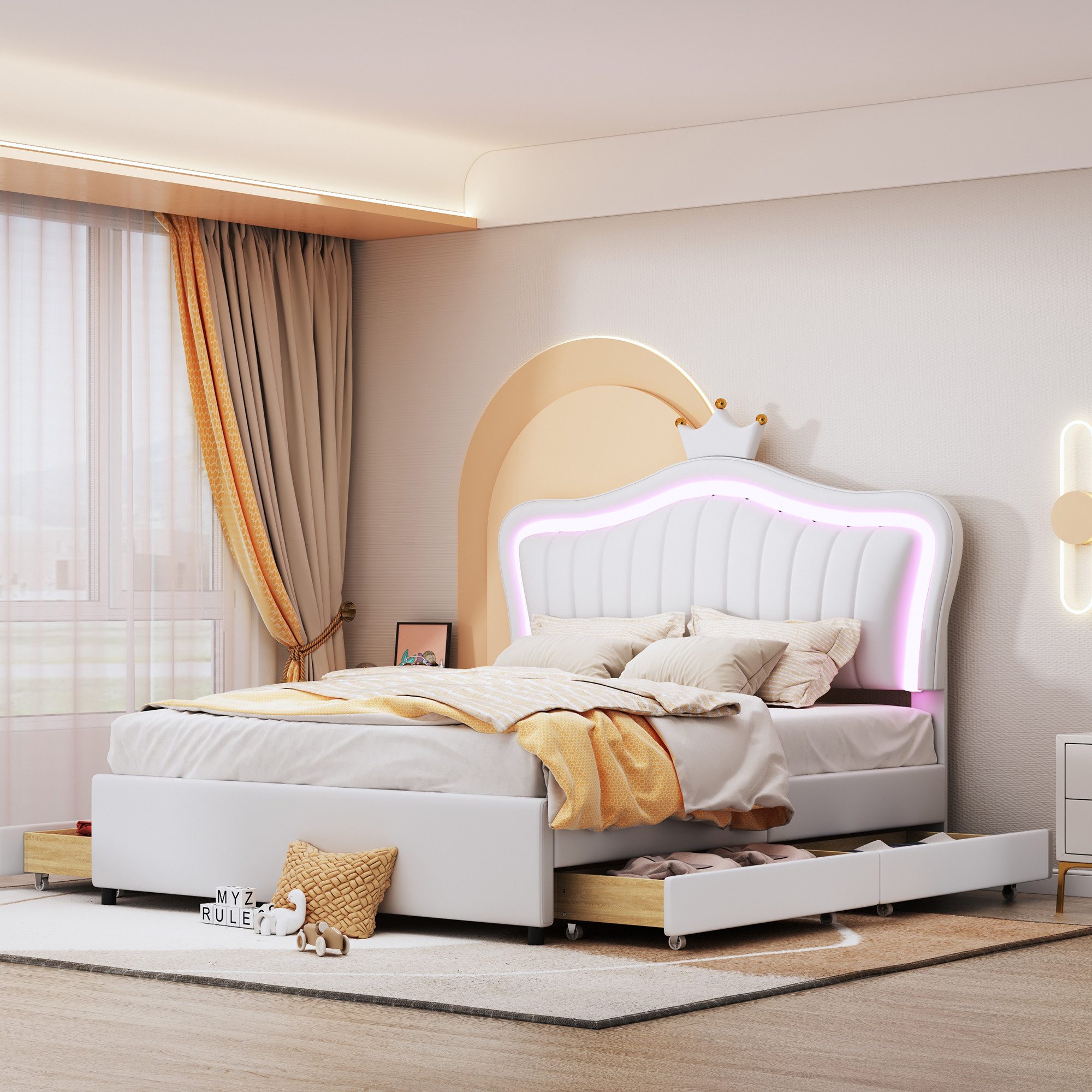 REDOM Polsterbett Bett Kinderbett Polsterbet Gästebett günstig online kaufen