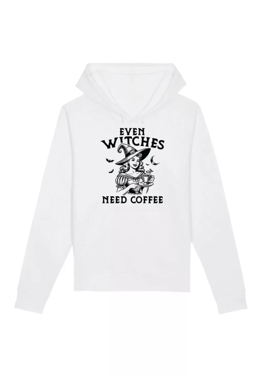 F4NT4STIC Kapuzenpullover "Halloween Witch even witches need coffee", Premi günstig online kaufen