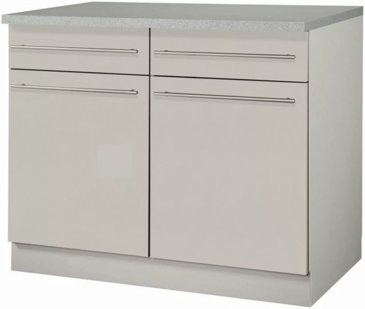 wiho Küchen Unterschrank Chicago 100 cm breit, 2 Schubkästen und 2 Türen, f günstig online kaufen