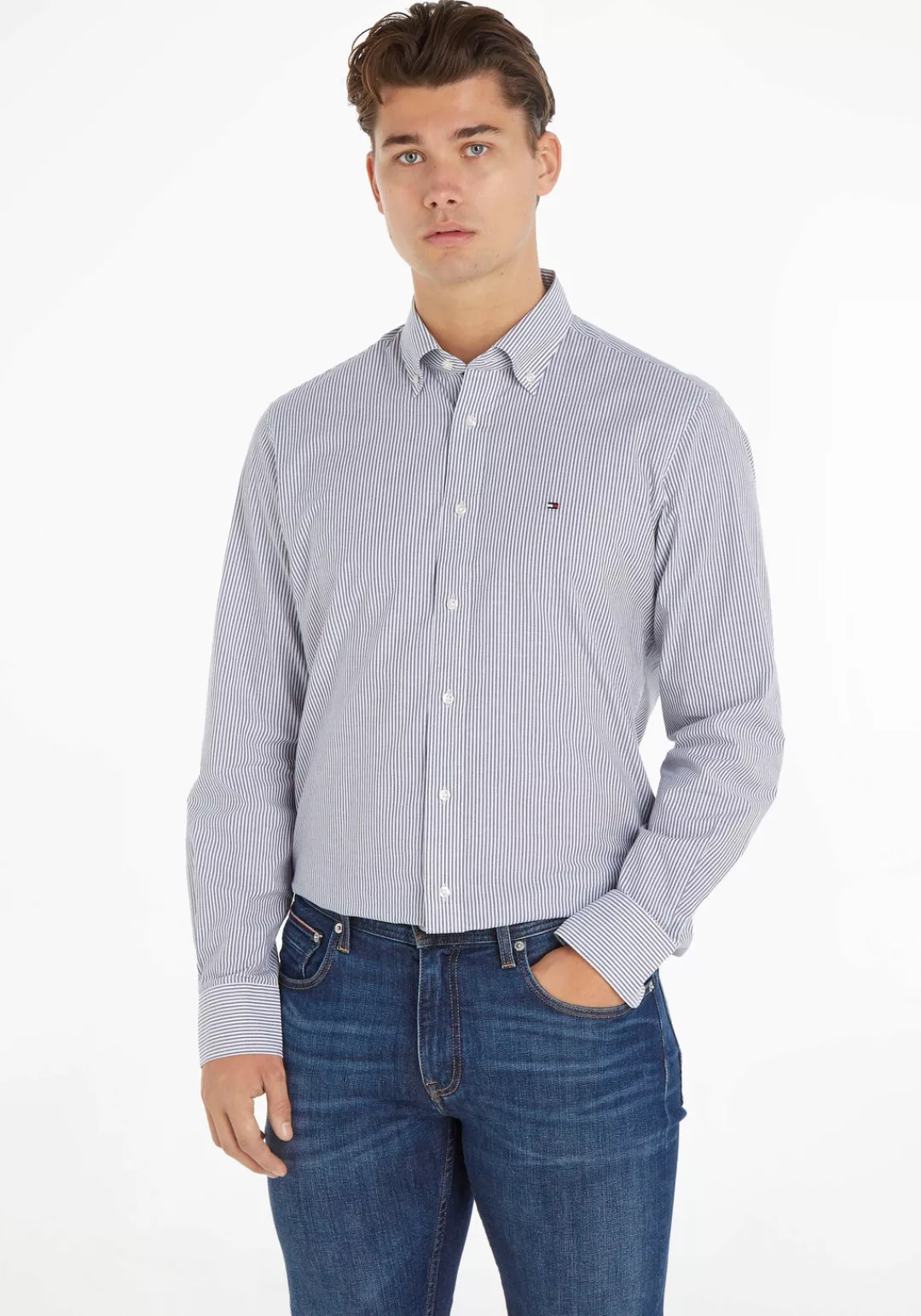 Tommy Hilfiger TAILORED Langarmhemd "CL ESSENTIAL STRIPE RF SHIRT", aus rei günstig online kaufen