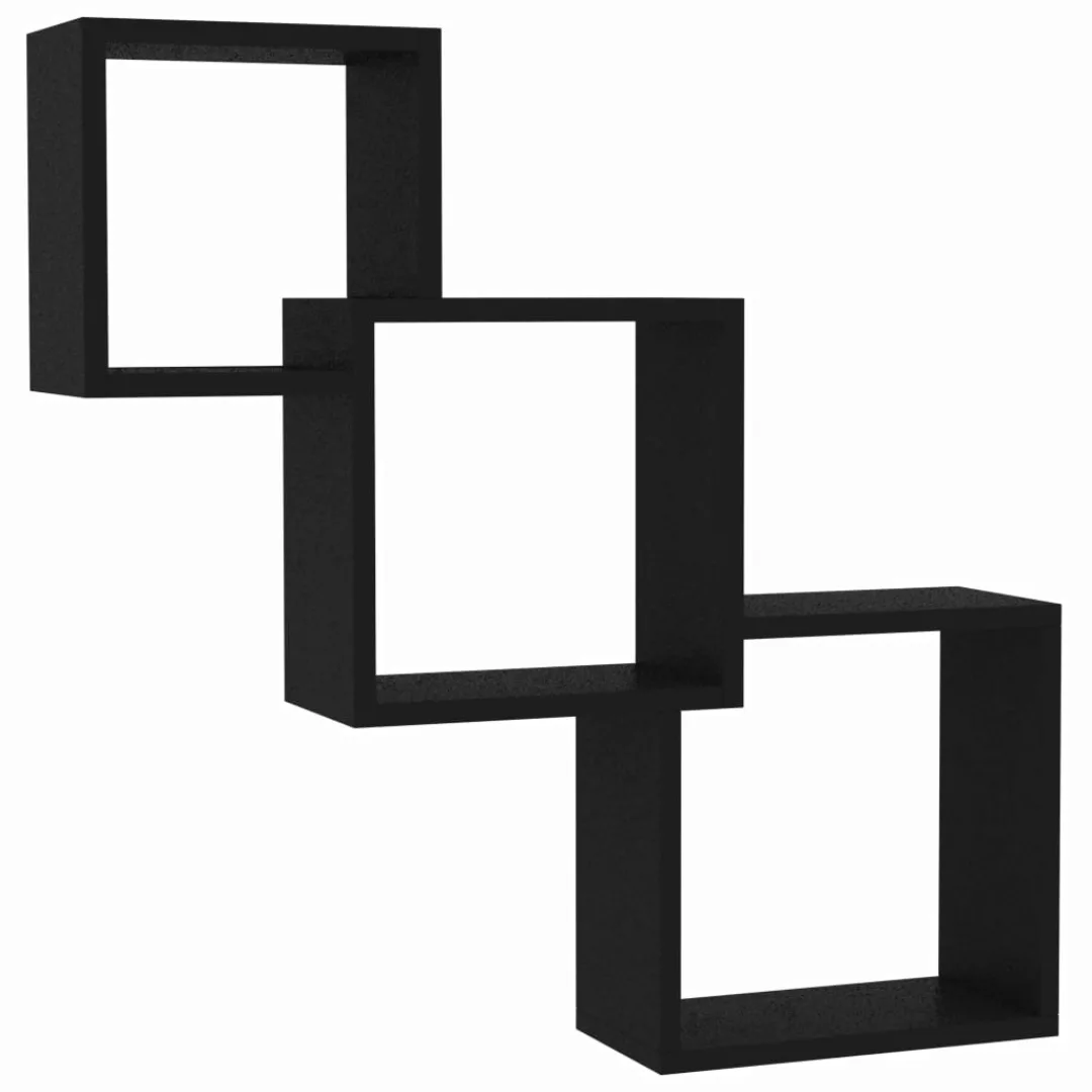 Cube Wandregale Schwarz 84,5×15×27 Cm Spanplatte günstig online kaufen