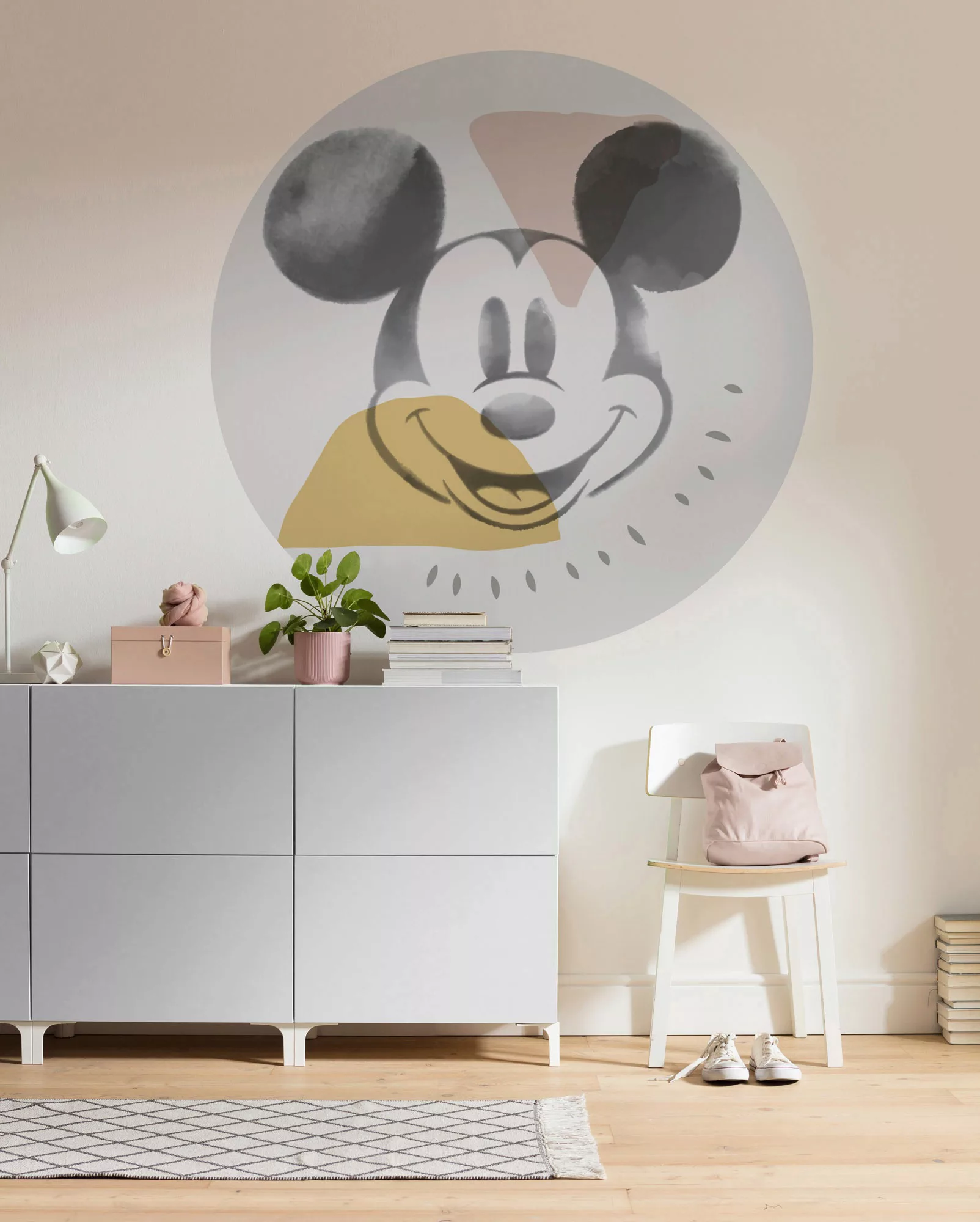 Komar Vliesfototapete Dot Mickey Abstract selbstklebend Ø 125 cm günstig online kaufen