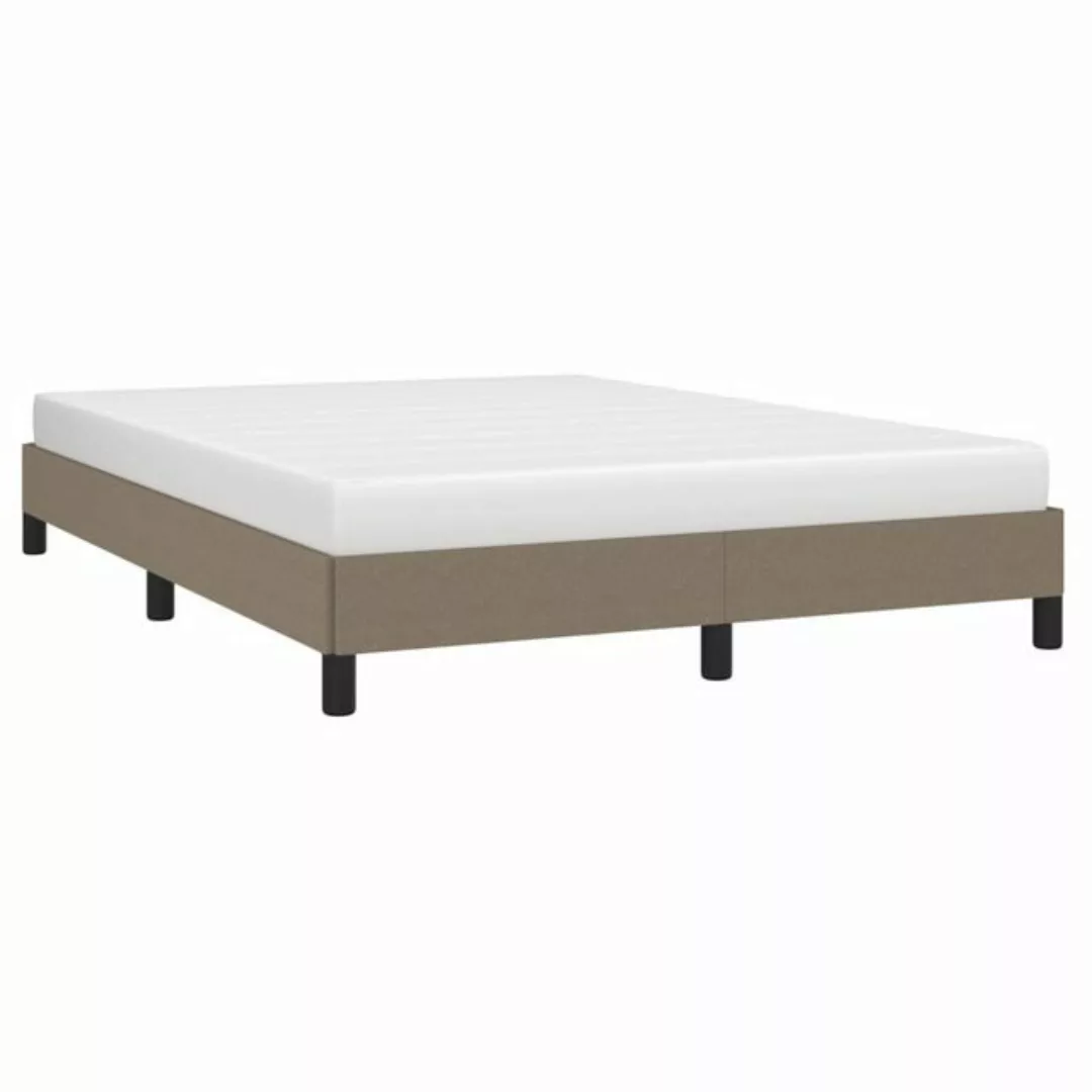 furnicato Bettgestell ohne Matratze Taupe 140x190 cm Stoff (1-tlg) günstig online kaufen