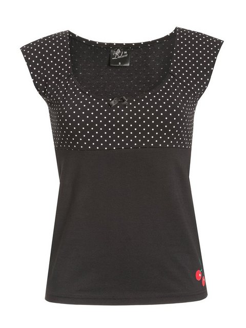 Pussy Deluxe Mini Dots Evie Damen T-Shirt schwarz allover günstig online kaufen