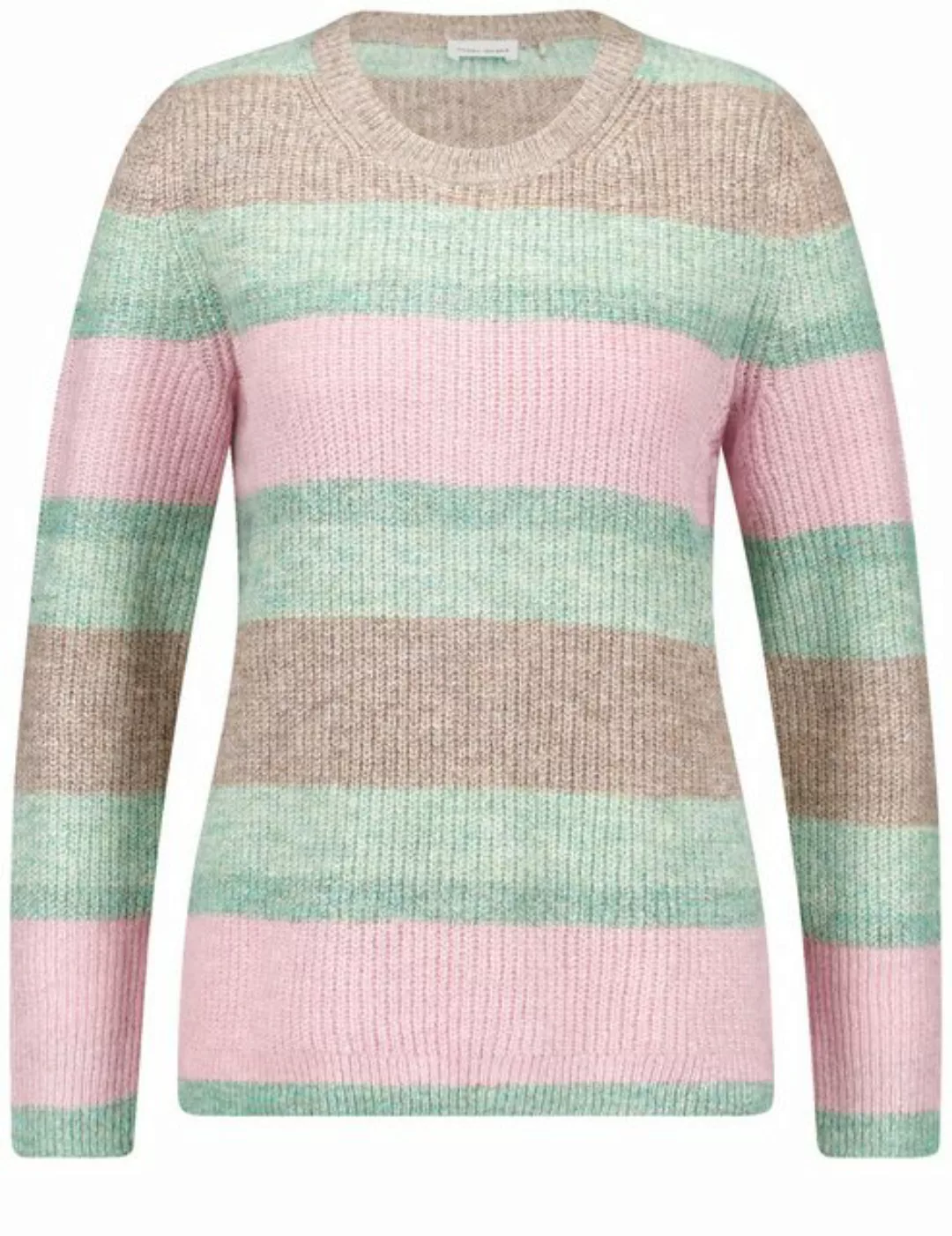 GERRY WEBER Rundhalspullover Strickpullover mit Blockstreifen günstig online kaufen