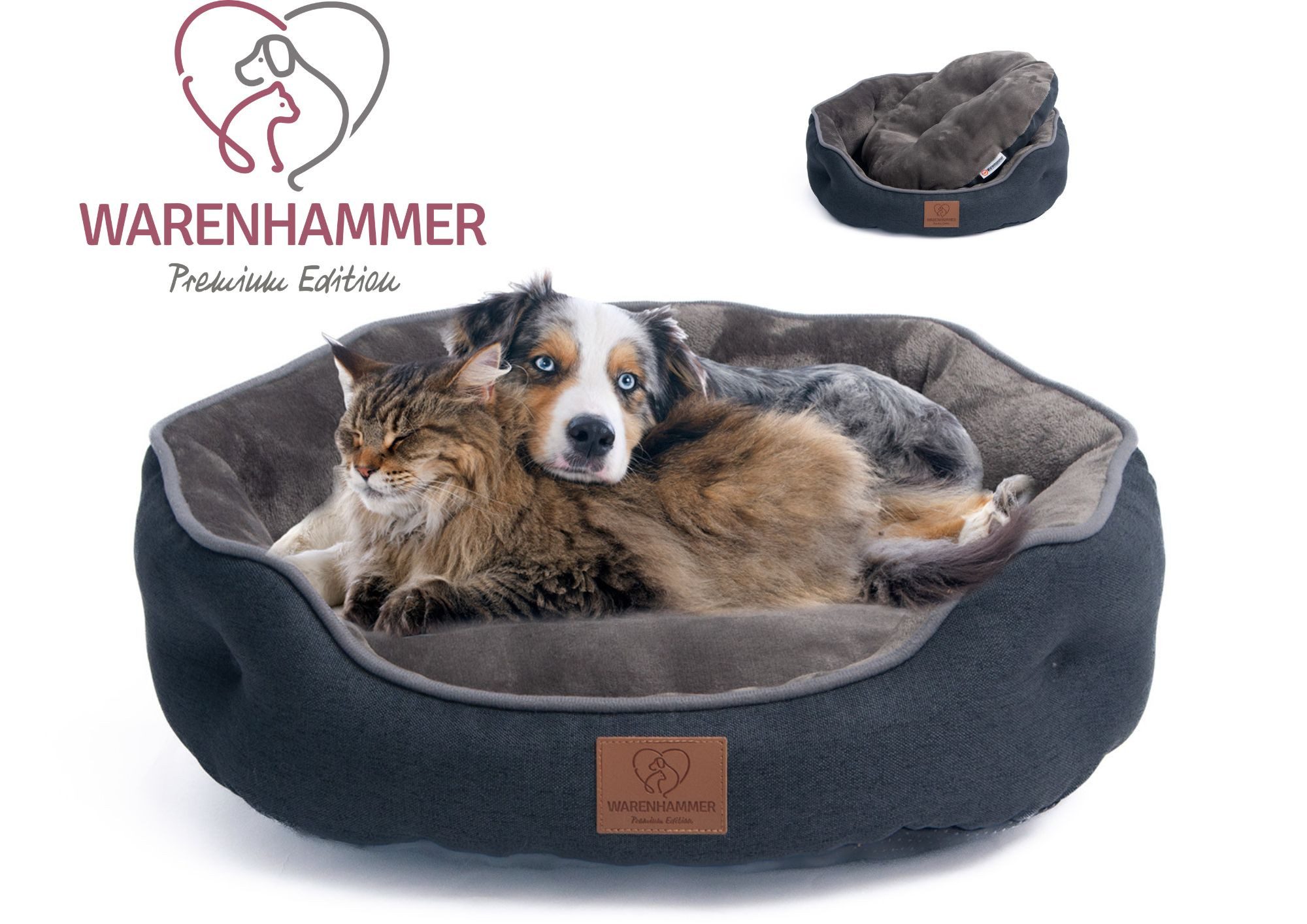 Warenhammer Tierbett Orthopädisches Premium Hundebett, Katzenbett, günstig online kaufen