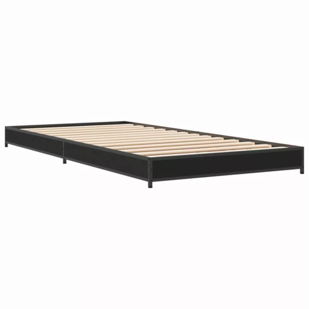 vidaXL Bett Bettgestell Schwarz 90x190 cm Holzwerkstoff und Metall günstig online kaufen