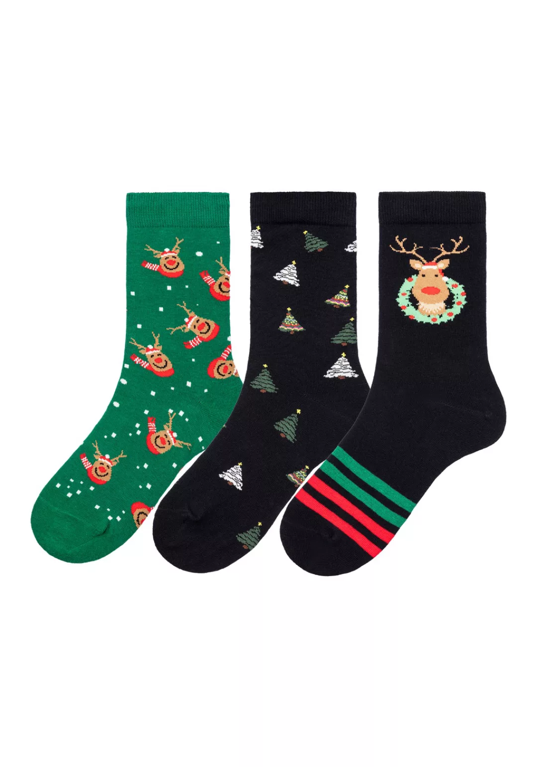 H.I.S Basicsocken "Weihnachtssocken", (Packung, 3 Paar), mit weihnachtliche günstig online kaufen