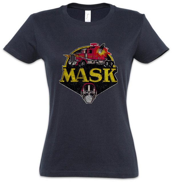 Urban Backwoods Print-Shirt Mask Vintage Logo Damen T-Shirt Venom Kult TV C günstig online kaufen