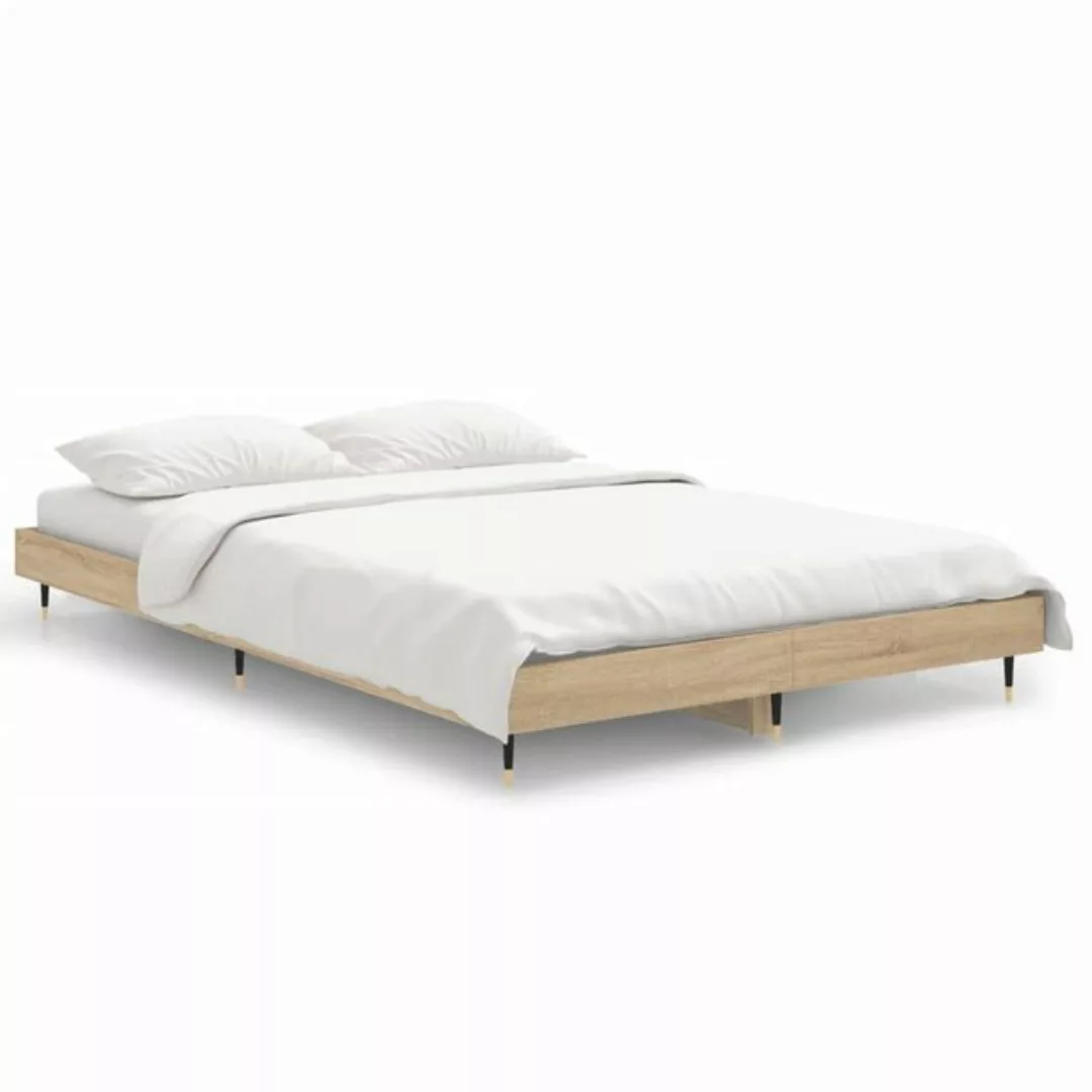 furnicato Bett Bettgestell Sonoma-Eiche 120x190 cm Holzwerkstoff günstig online kaufen