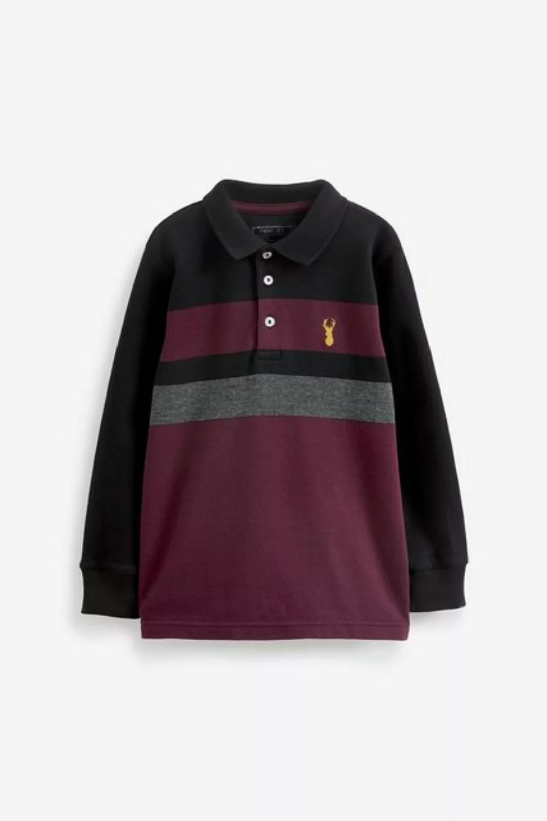 Next Langarm-Poloshirt Langärmeliges Poloshirt in Blockfarben (1-tlg) günstig online kaufen