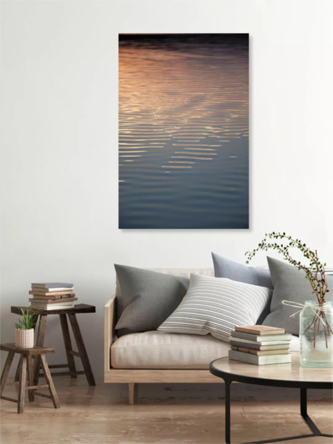 Poster / Leinwandbild - Sunset In The Water günstig online kaufen