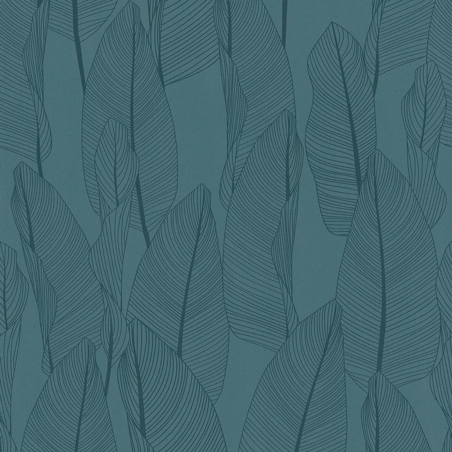 Bricoflor Tropische Blätter Tapete Dunkelblau Blatt Vliestapete Blau Ideal günstig online kaufen