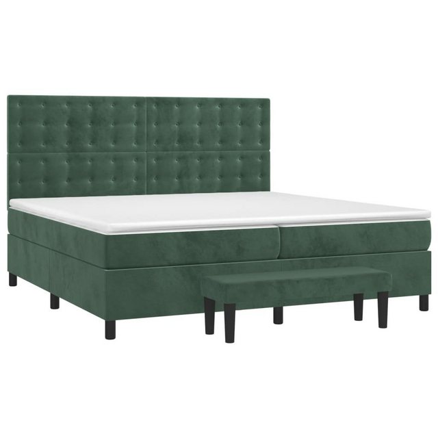 vidaXL Boxspringbett Boxspringbett mit Matratze und Fusshocker Samt (200 x günstig online kaufen