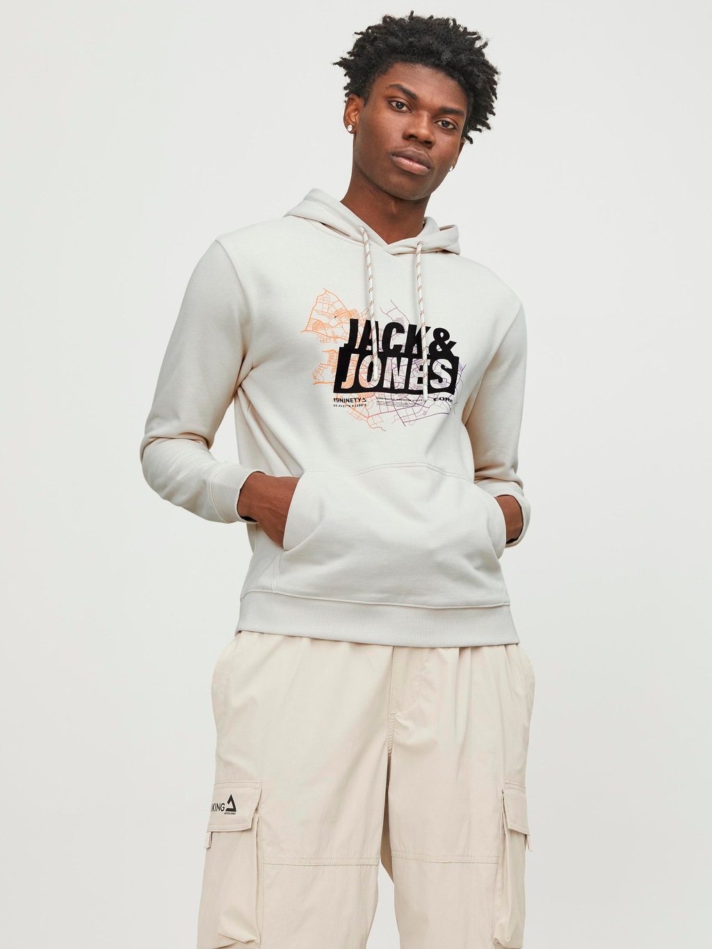 Jack & Jones Herren Kapuzenpullover Hoodie JCOMAP LOGO - Regular Fit günstig online kaufen