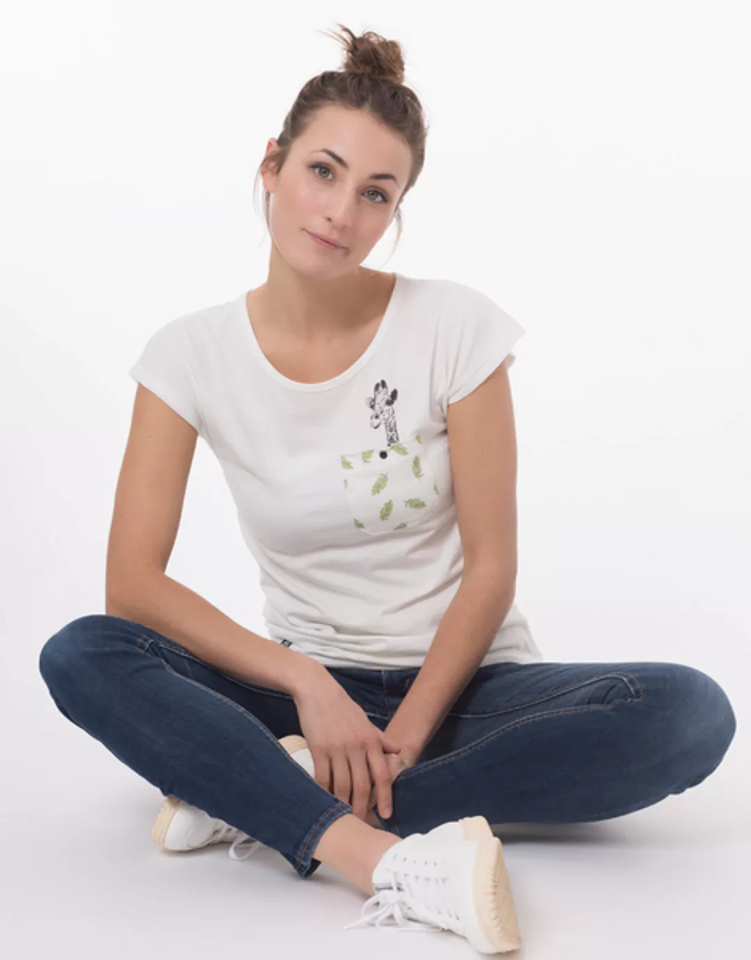 Bio T-shirt "Lea Giraffe White" günstig online kaufen