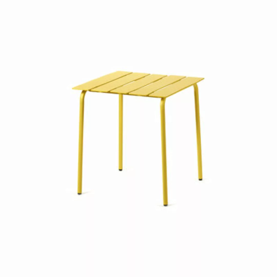 quadratischer Tisch Aligned metall gelb / By Maarten Baas - 70 x 70 cm / Al günstig online kaufen