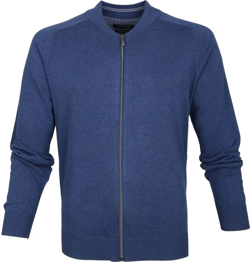 Casa Moda Strickjacke Zip Blau - Größe XXL günstig online kaufen