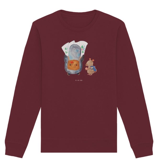 Mr. & Mrs. Panda Longpullover Größe XXL Pinguin & Maus Wanderer - Burgundy günstig online kaufen