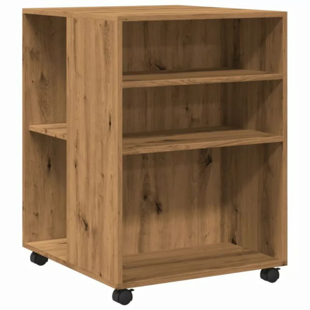 vidaXL Aktenschrank Beistelltisch mit Rollen Artisan-Eiche 55x60x78cm Holzw günstig online kaufen