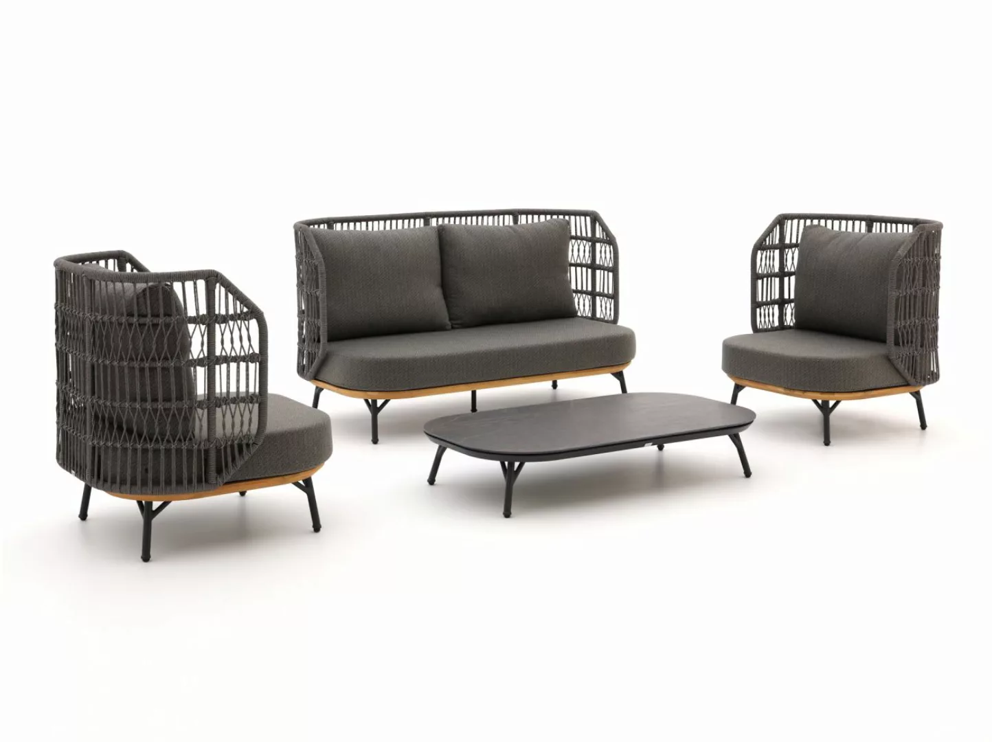 Bellagio Cavezzo Sessel-Sofa Lounge-Set 4-teilig günstig online kaufen