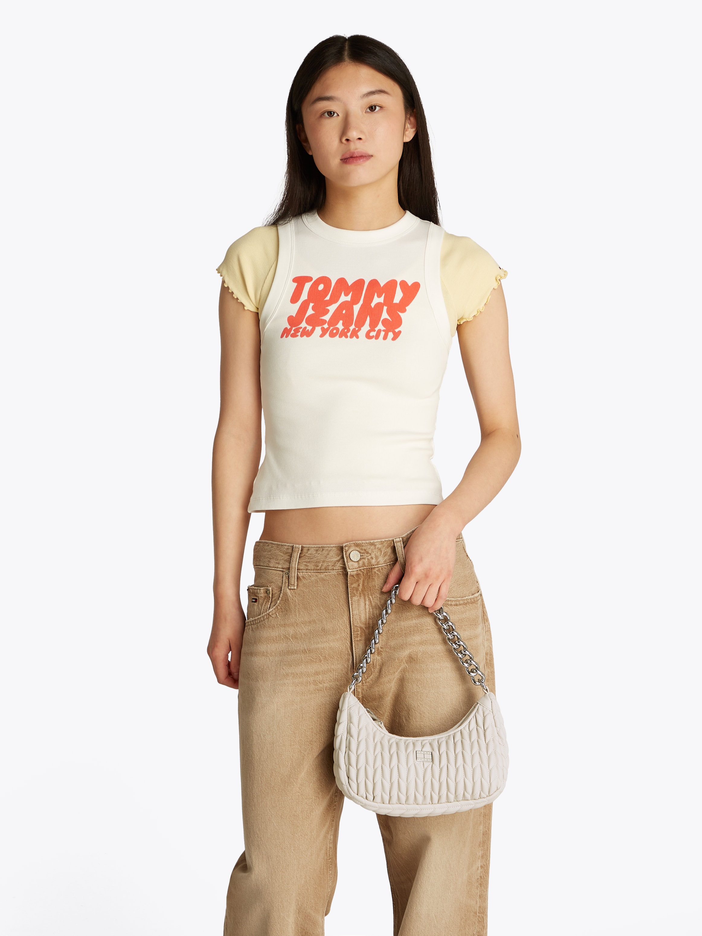 Tommy Jeans Umhängetasche "TJW ICONIC SHOULDER QUILTED", Damen Schultertasc günstig online kaufen