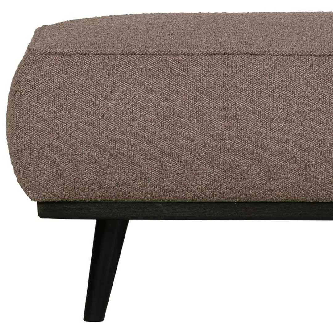 Hocker in Hellbraun Stoff 80 cm breit günstig online kaufen