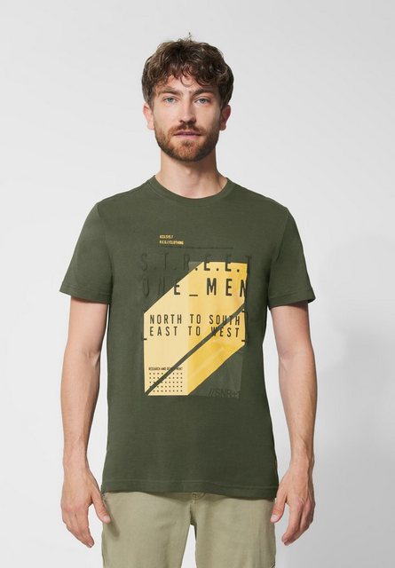 STREET ONE MEN T-Shirt, mit Print-Mix günstig online kaufen