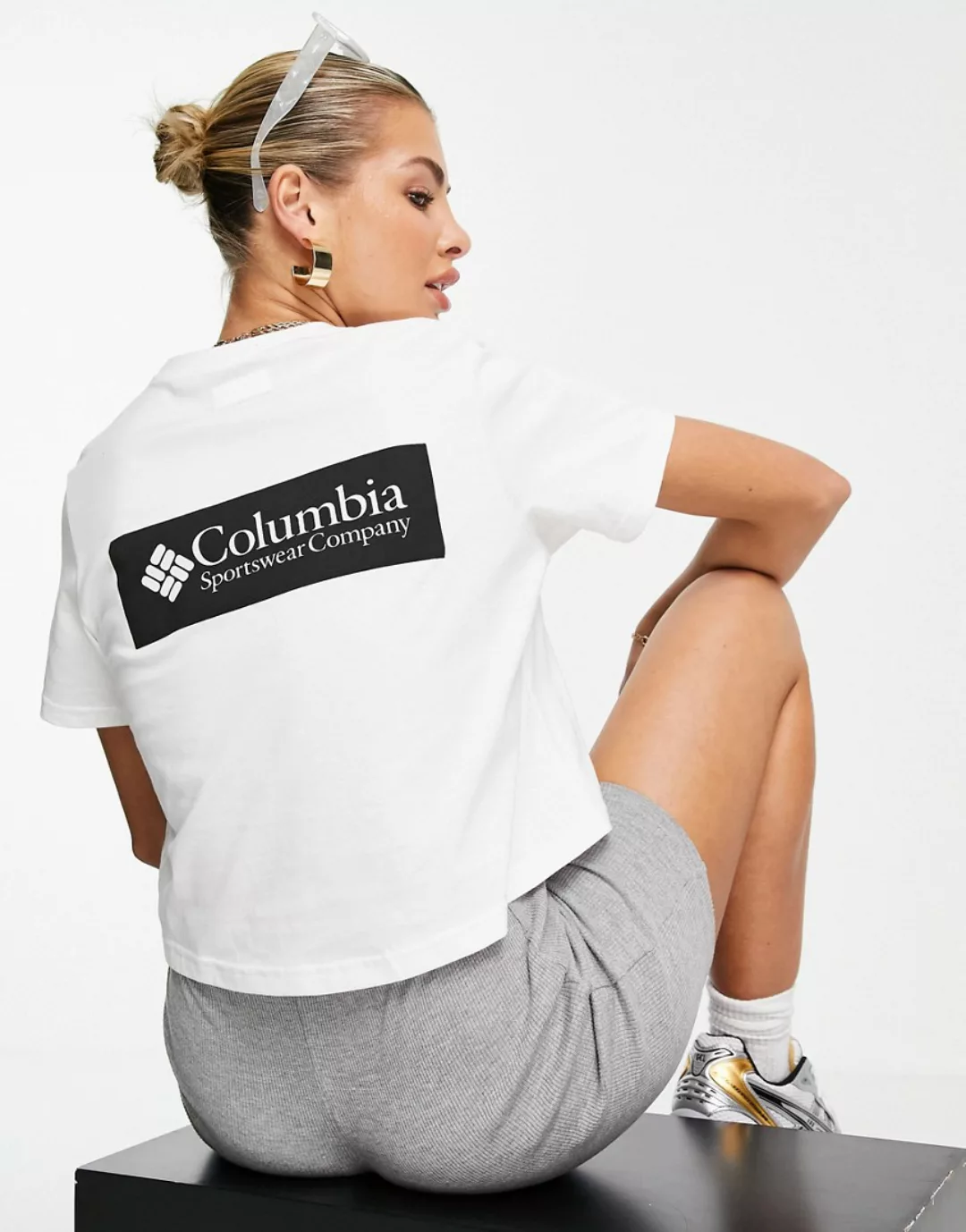 Columbia – North Cascades – Kurz geschnittenes T-Shirt mit Rückenprint in W günstig online kaufen