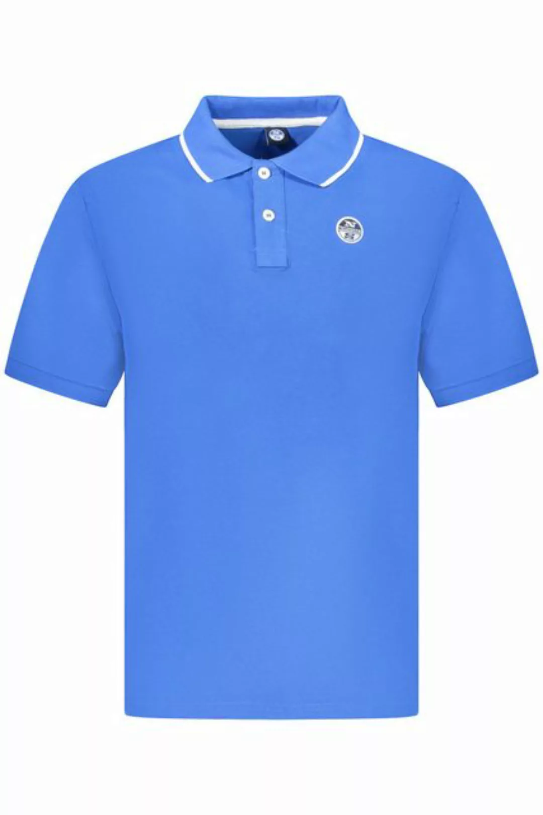 North Sails Poloshirt Herren Kurzarm-Poloshirt Blau mit Kontrastdetails günstig online kaufen