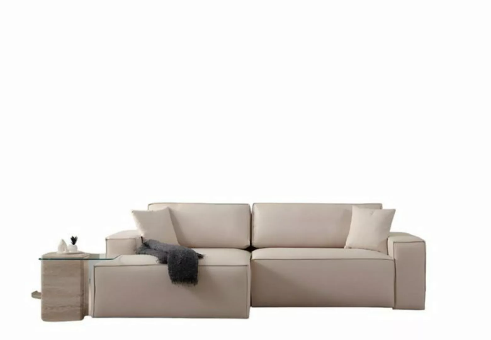 Xlmoebel Ecksofa Elegantes L-förmiges Wohnzimmer Weißes Sofa Stoffsofas Exk günstig online kaufen