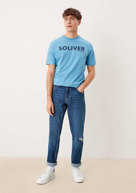 s.Oliver 5-Pocket-Jeans Regular: Denim im Used-Look Destroyes günstig online kaufen