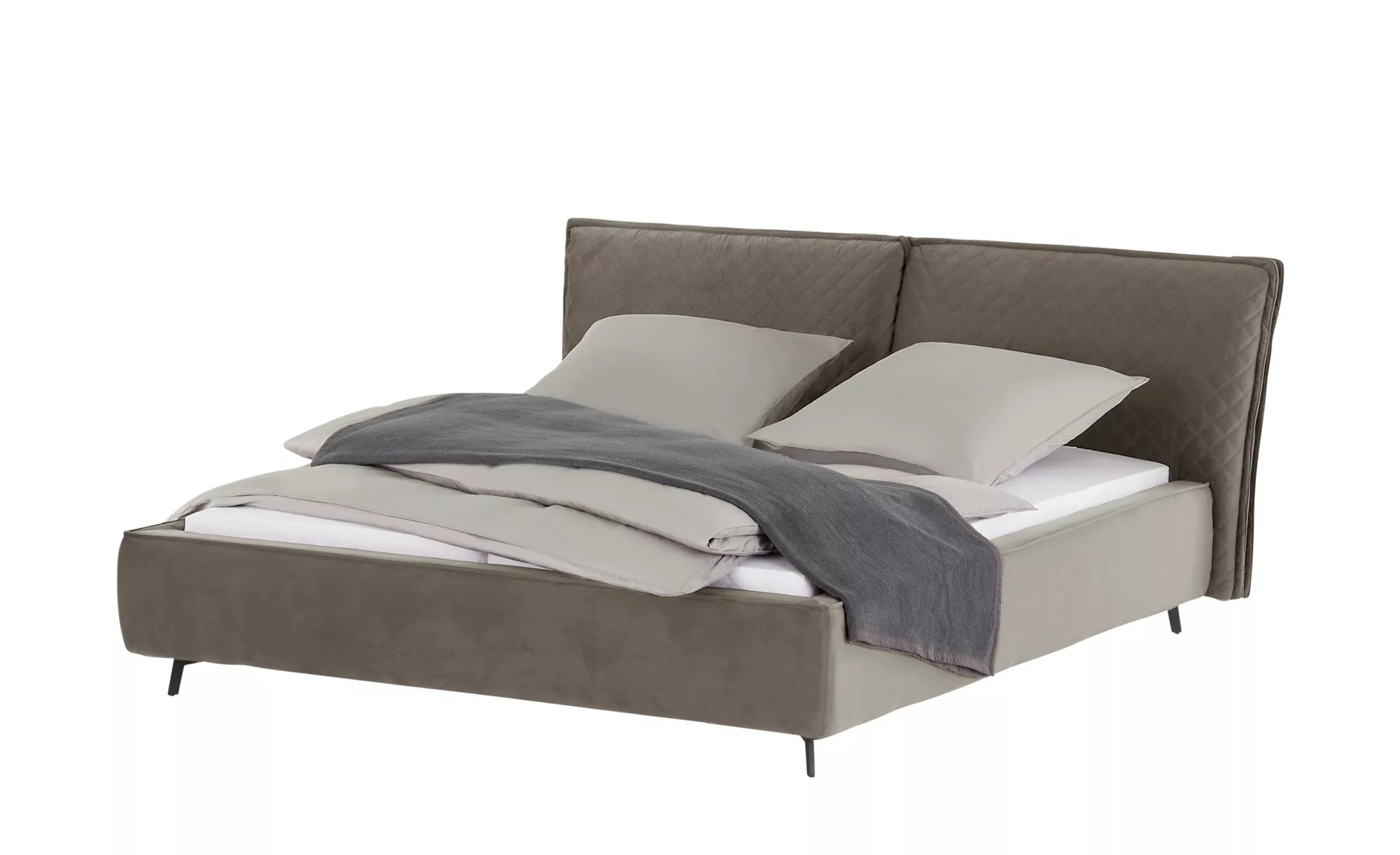 pop Polsterbettgestell  Sunset - grau - 243 cm - 105 cm - Betten > Doppelbe günstig online kaufen