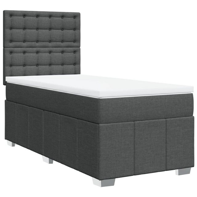 vidaXL Bett Boxspringbett mit Matratze Dunkelgrau 80x200 cm Stoff günstig online kaufen