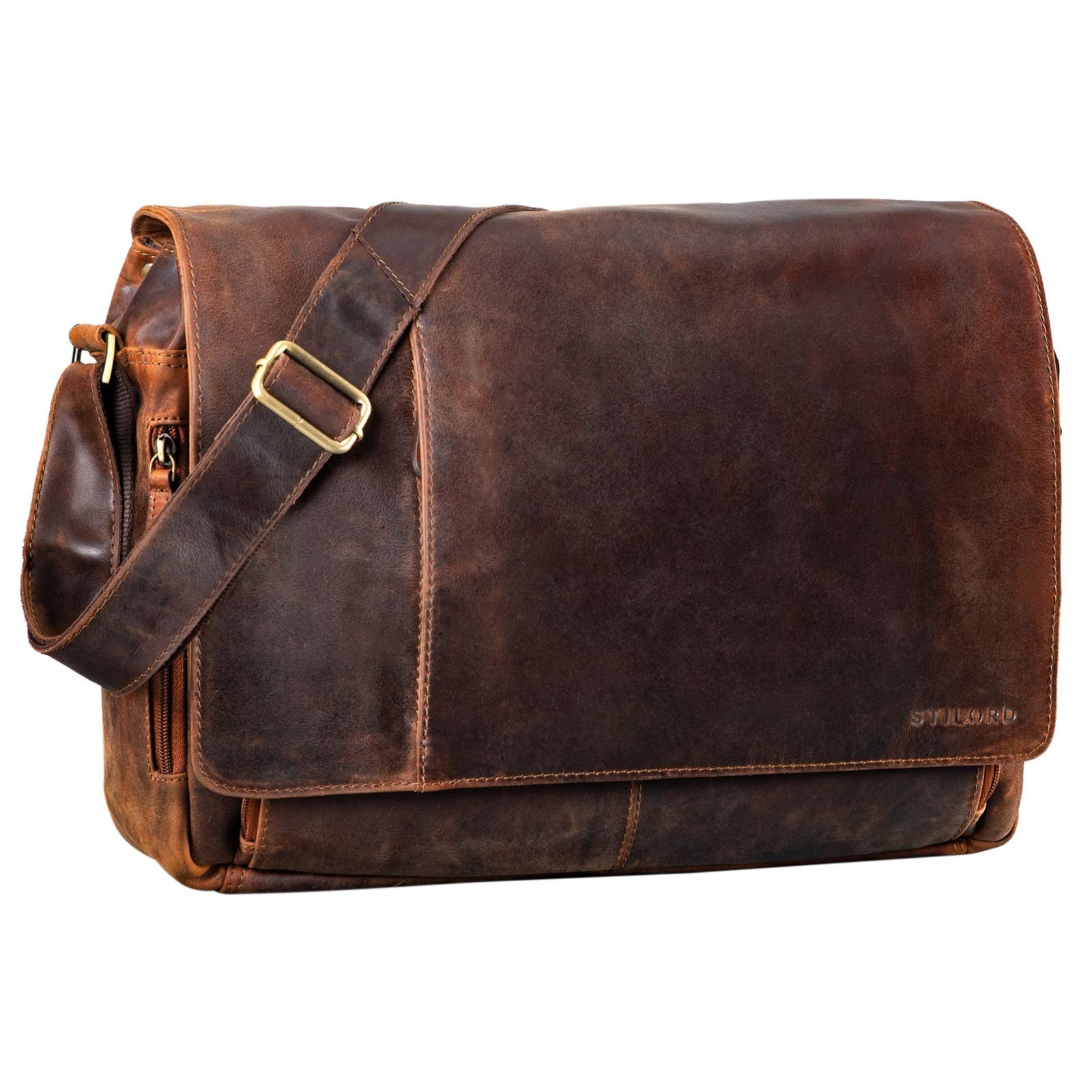 STILORD Laptoptasche "Elias" Echtleder Herren Umhängetasche günstig online kaufen