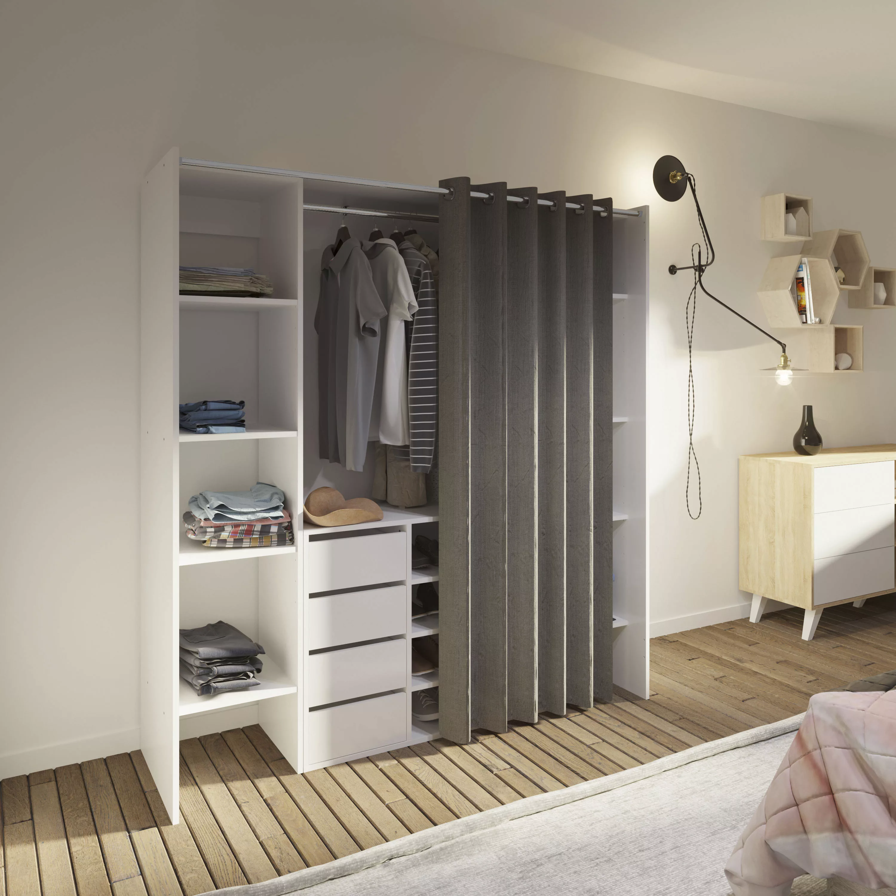 TemaHome Kleiderschrank "TOM", ausziehbar auf 185,3 cm günstig online kaufen