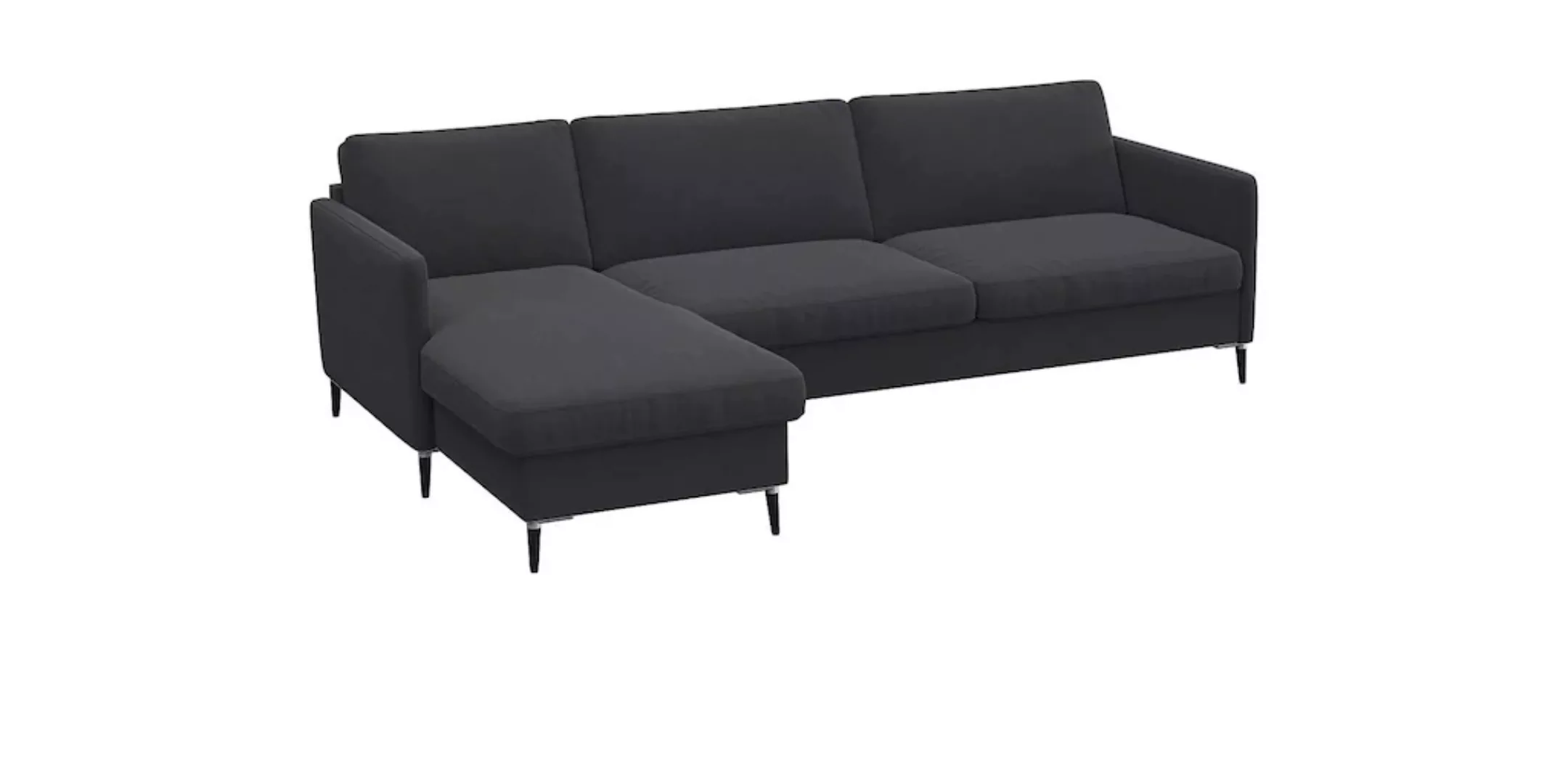 FLEXLUX Ecksofa "Fiore, L-Form", schmale Armlehnen, Kaltschaum, Füße Alu+sc günstig online kaufen