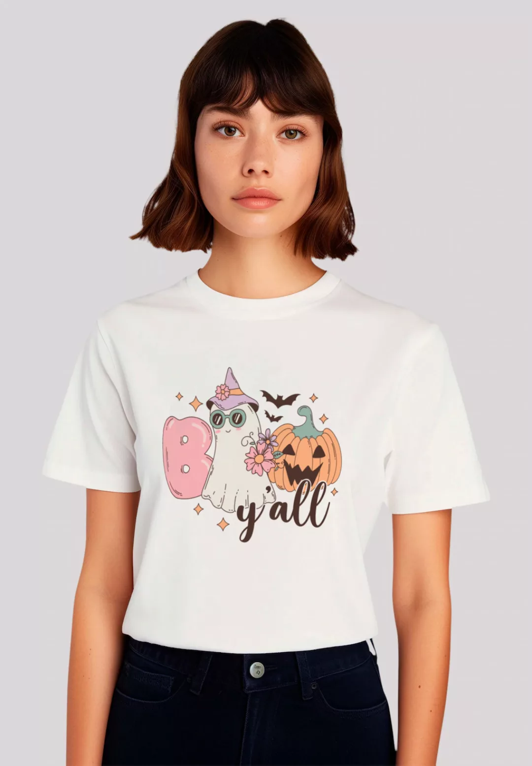 F4NT4STIC T-Shirt "Retro Halloween Boo y all", Premium Qualität günstig online kaufen