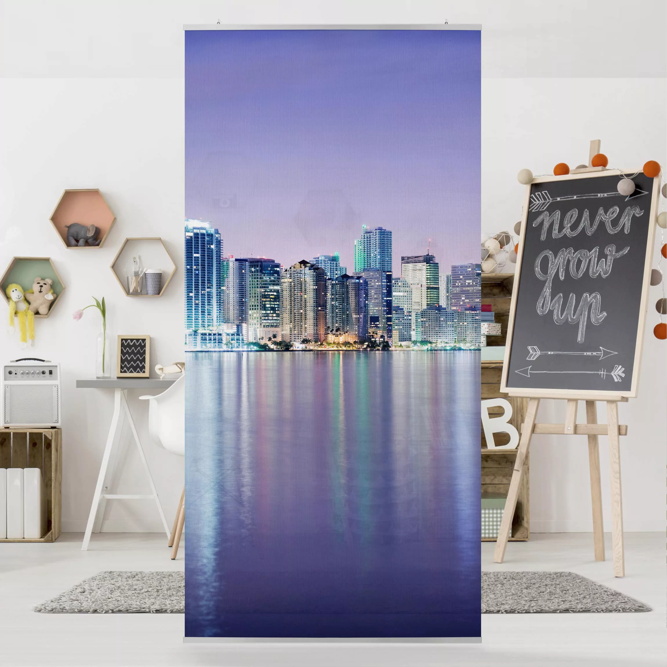 Raumteiler Architektur & Skyline Purple Miami Beach günstig online kaufen