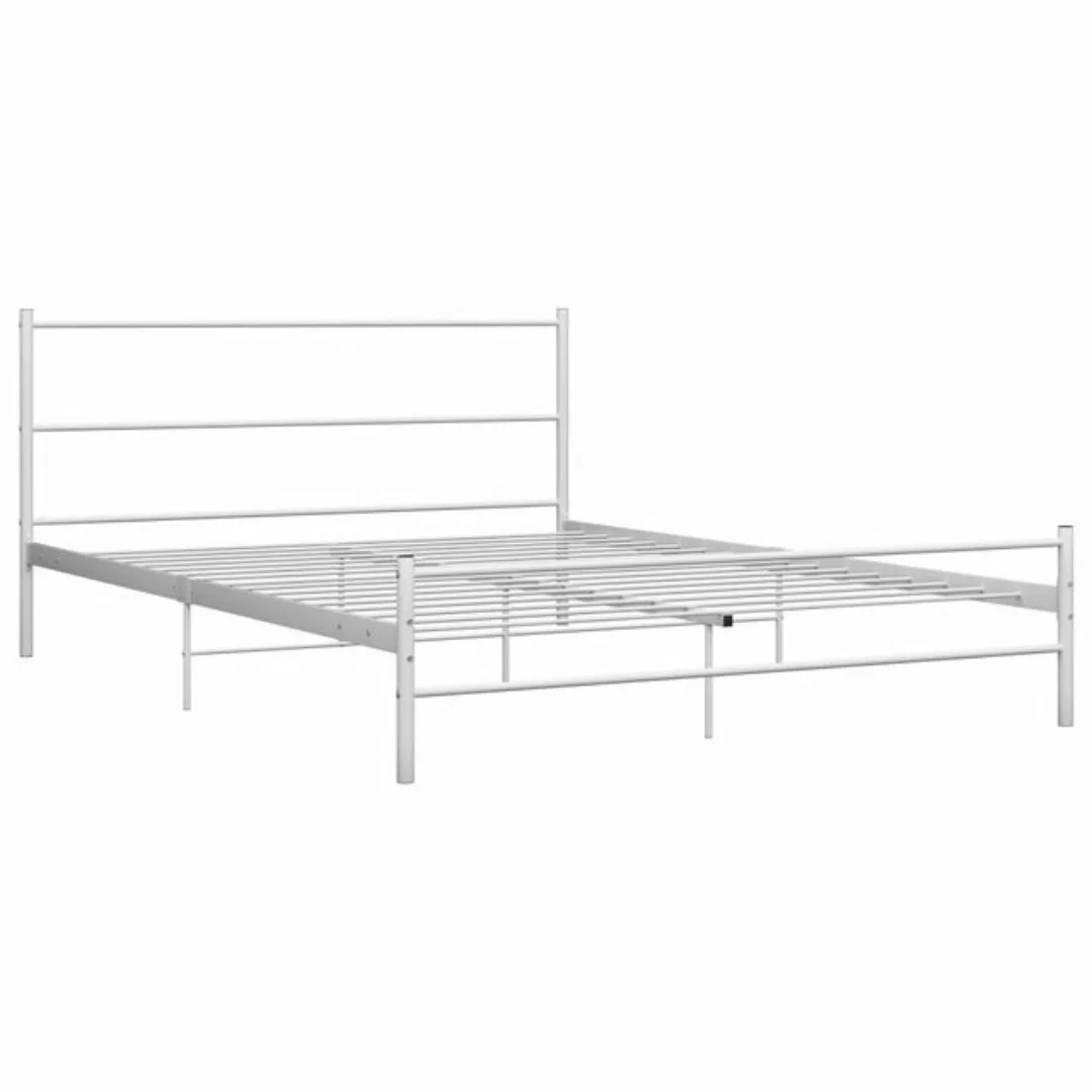 Bettgestell Weiß Metall 140ã200 Cm günstig online kaufen