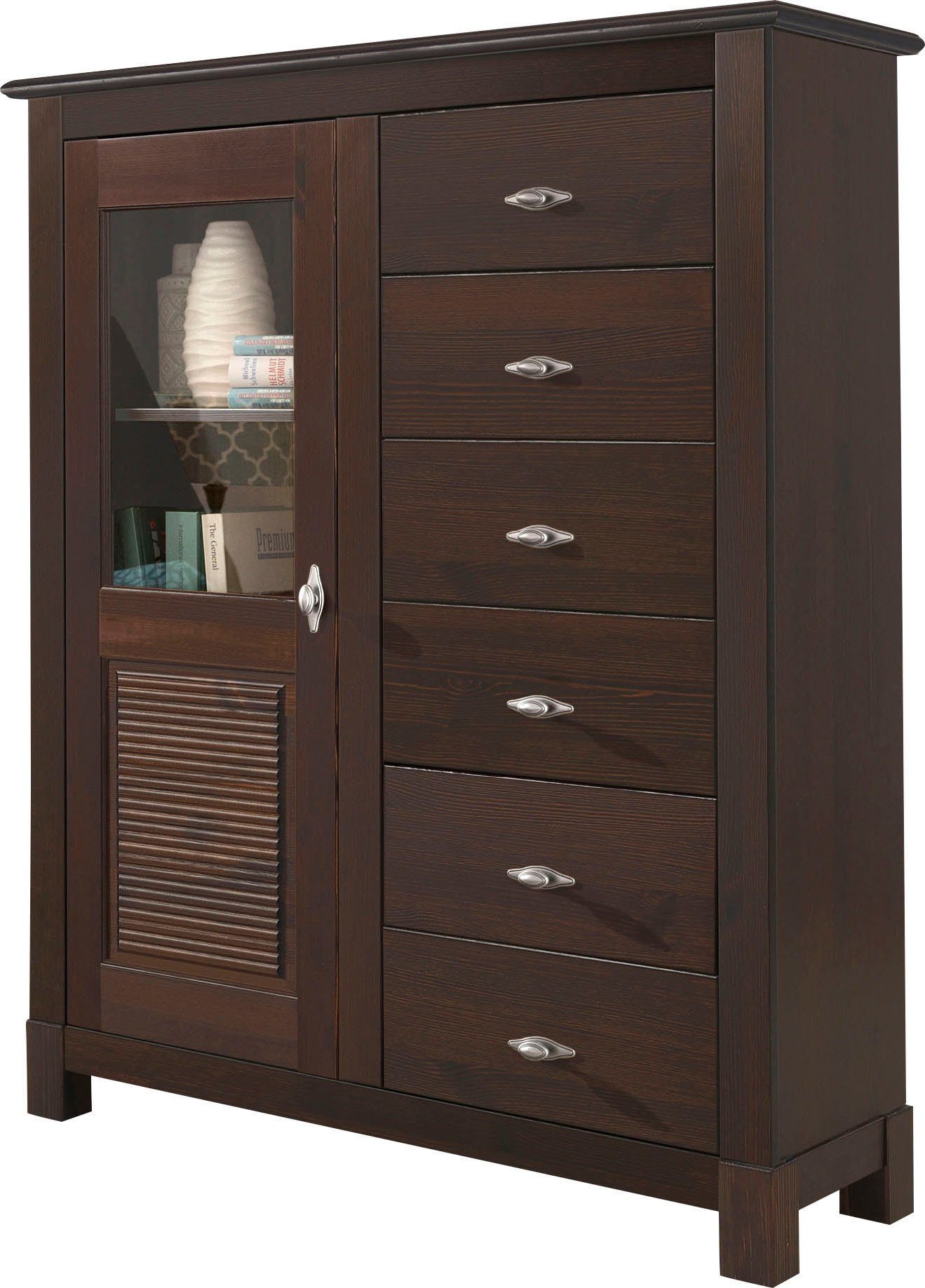 Home affaire Highboard "Rauna", Vitrine, Breite 103 cm, FSC-zertifiziertes günstig online kaufen