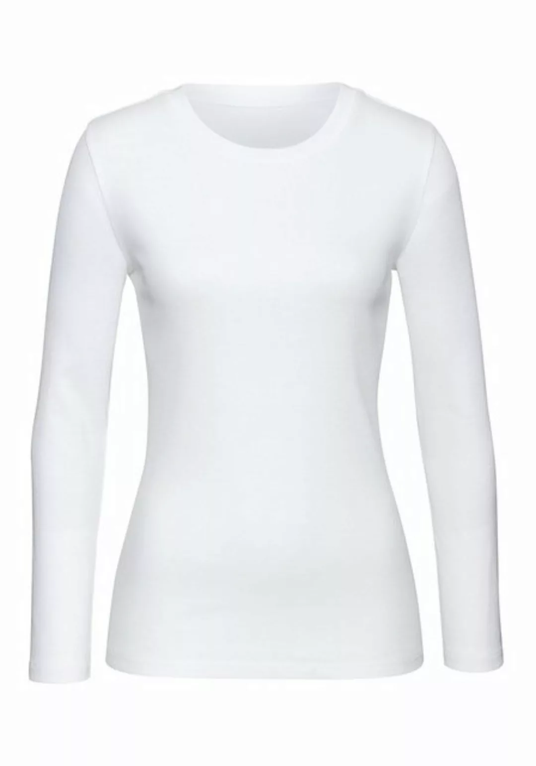 Vivance Langarmshirt aus weichem Rippen-Jersey (2er-Pack) günstig online kaufen