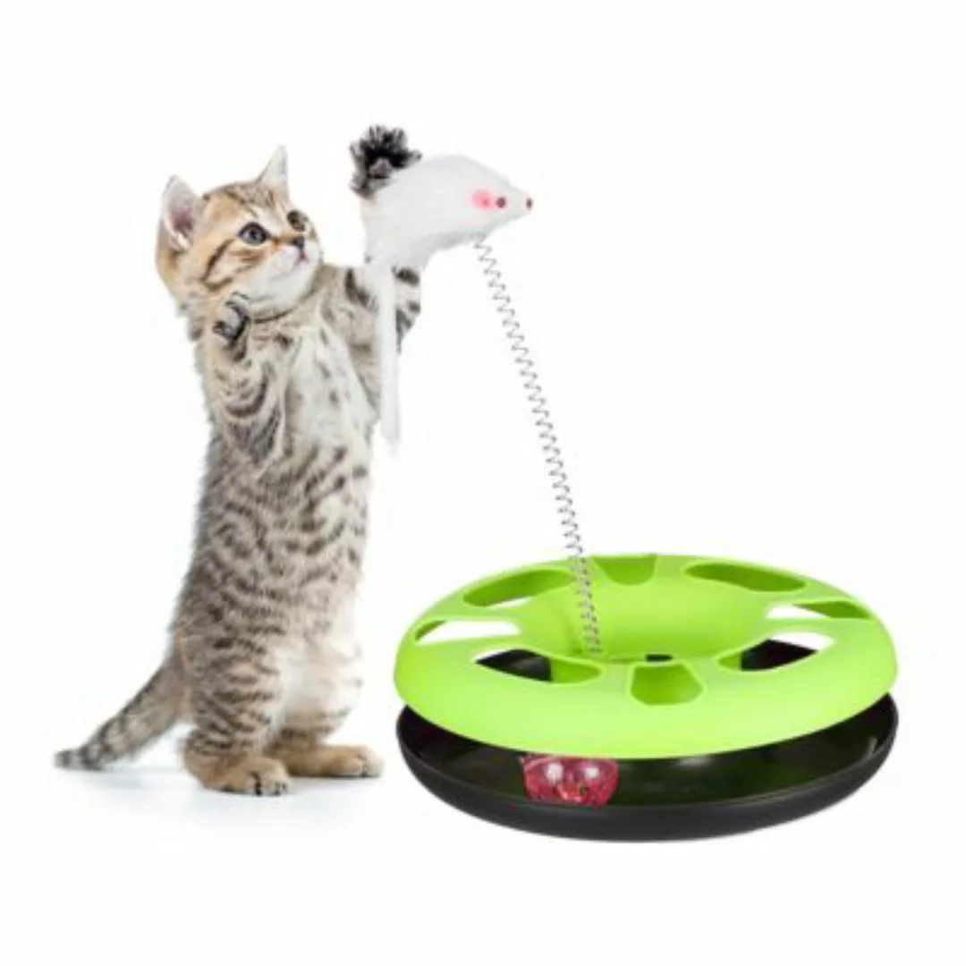 relaxdays Katzenspielzeug mit Maus grün günstig online kaufen