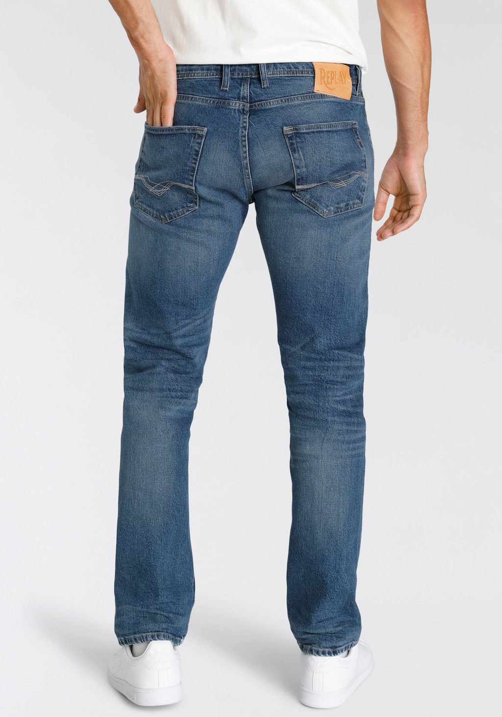 Replay Straight-Jeans GROVER in dezenter Used-Waschung günstig online kaufen