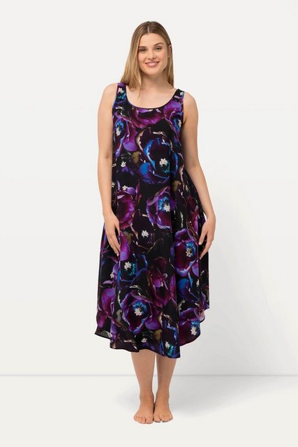 Ulla Popken Sommerkleid Midikleid Tulpen A-Linie Rundhals ärmellos günstig online kaufen