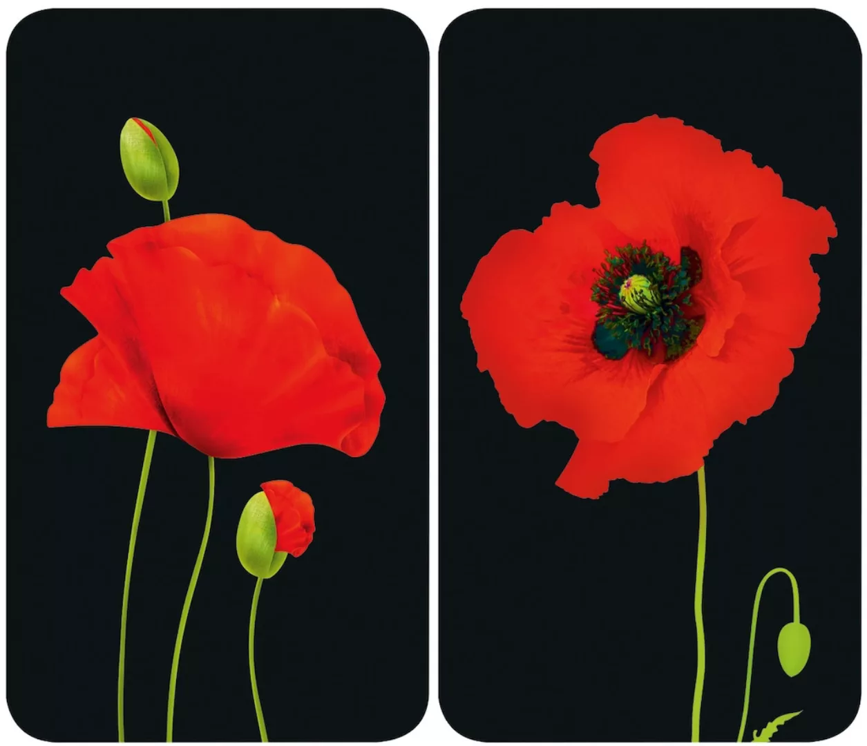 WENKO Herd-Abdeckplatte "Universal Mohn", (Set, 2 tlg.) günstig online kaufen